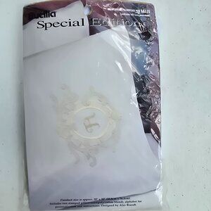 Bucilla MONOGRAM Embroidery Cross Stitch TWO Pillowcases #64535 20x30 Sealed NEW